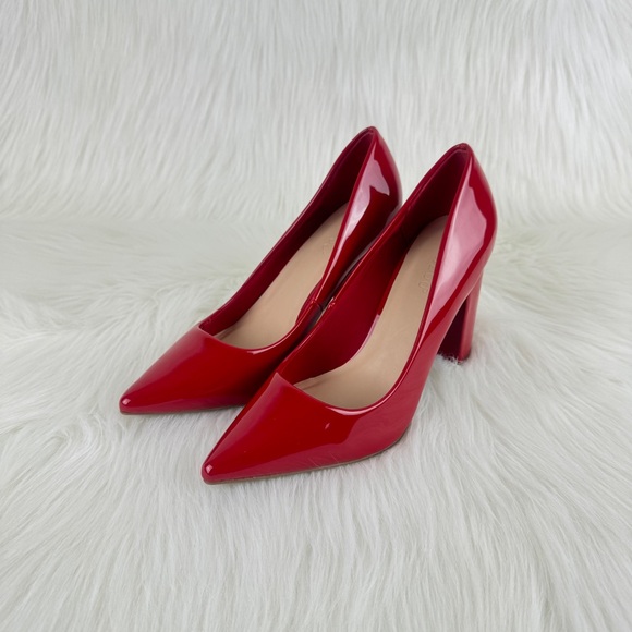 BAMBOO | Red Patent Leather Pump - Picture 2 of 14
